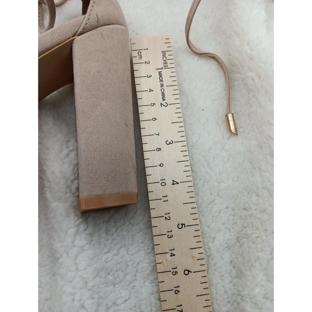 EGO Womens Beige Feather Excitee Round Toe Stiletto Heeled Sandal UK 6 M (Size8) - Picture 8 of 9